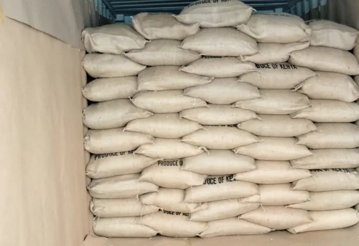 Coffee bags loaded for export