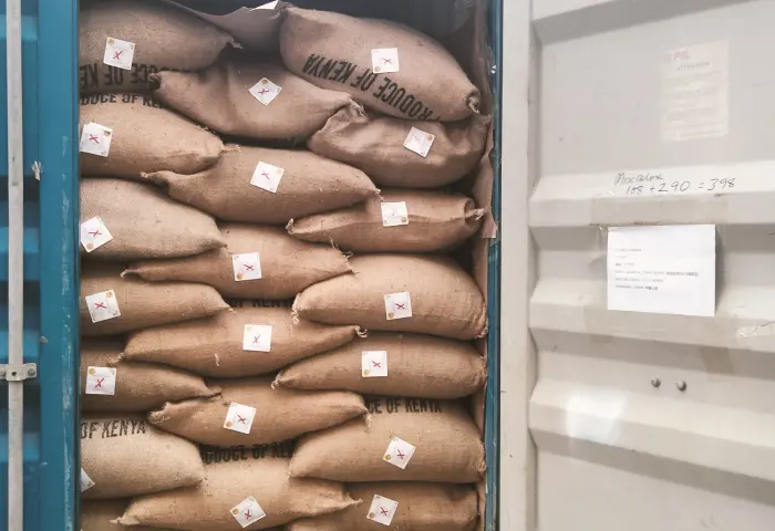 Bags loaded for shipment