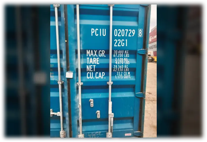 Shipping container for coffee export